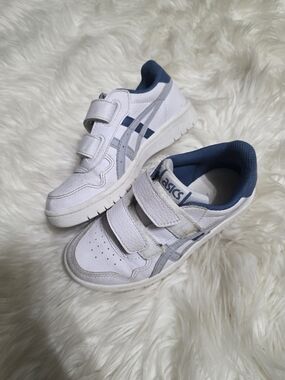 ASICS Kids' White & Navy Velcro Sneakers